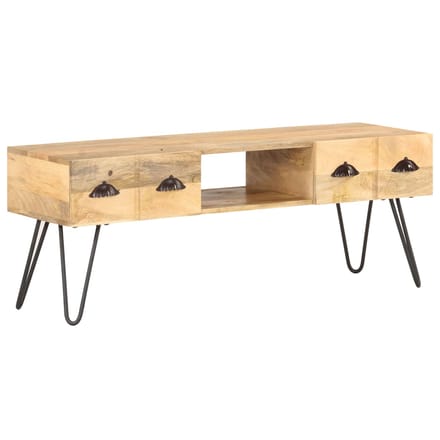 vidaXL - Tv-meubel - 120x35x45 - cm - massief - mangohout