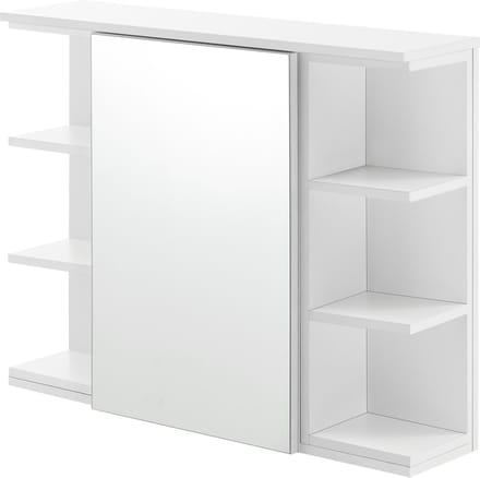 Badkamerkast met spiegel spiegelkast 64x80x20 cm wit