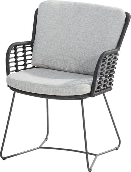 4 Seasons Outdoor Fabrice lounge dining stoel - donker grijs