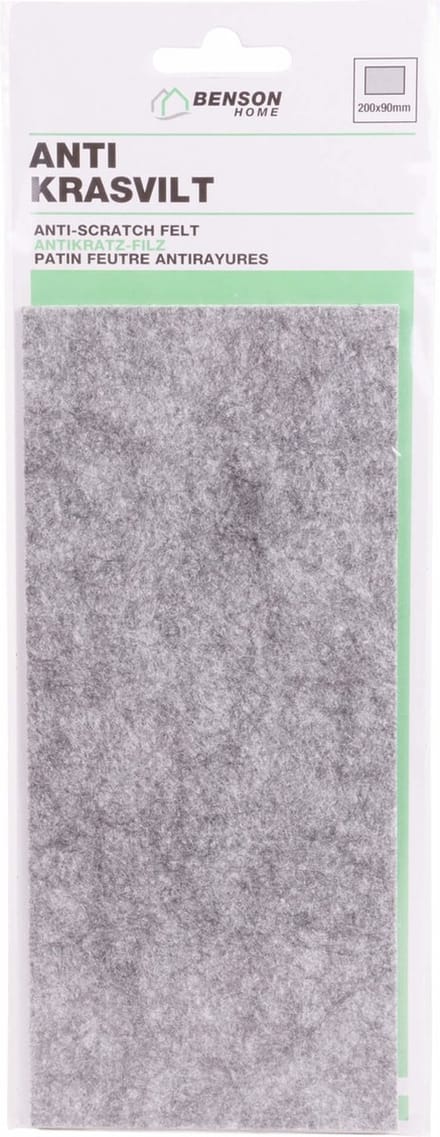 Benson Zelfklevend antikrasvilt - op maat knipbaar - 20 x 9 cm - grijs