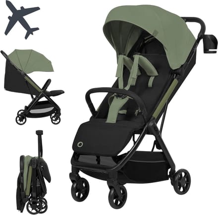 Reisbuggy Lichtgewicht - Compacte Kinderwagen - Reizen met Kinderen - Automatisch Opvouwbaar - 7.5 kg - Groen