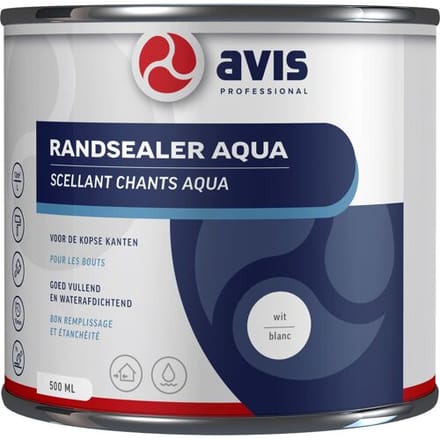 Avis Randsealer - Waterafdichtend - Voor kopse kant hout, plaat en kozijn - Sneldrogend - Wit - 500 ML
