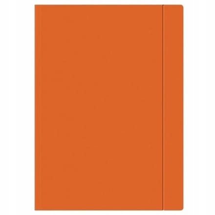 Kaart A4 met Elastiek, Gelakt, 350g, Oranje
