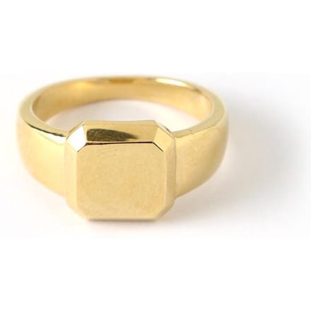 Orelia ring met afgeschuind vierkant M/L - Maat 16.00