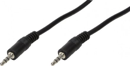 LogiLink CA1052 Jackplug Audio Aansluitkabel [1x - 1x ] 5.00 m Zwart (mat)