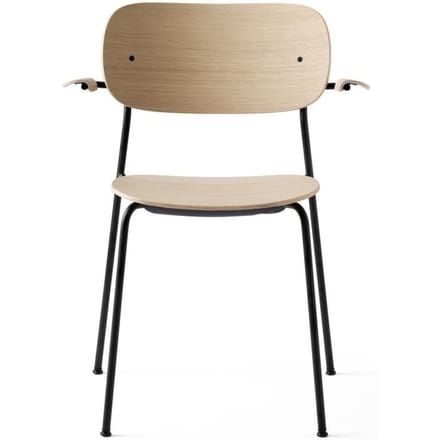 Audo - Co Chair w/ Armrest - Eiken - zonder zitkussen - beige