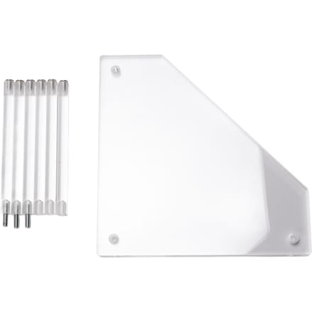 Acryl Hoek Bijzettafel Klein 3-laags Driehoekige Bijzettafel voor Woonkamer Slaapkamer Studiekamer white
