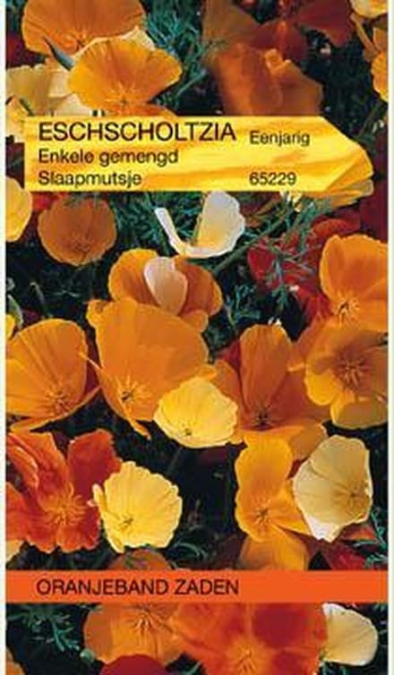 Eschscholtzia, Slaapmutsje enkelbloemig gemengd