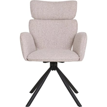 House Nordic Eetkamerstoel Cordoba - Metaal - Lichtgrijs - Set van 2