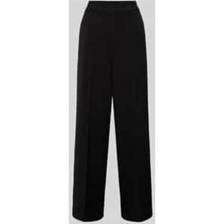 Stoffen broek met wijde pijpen en elastische band