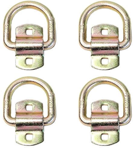 D Ring Tie-Down Ankers 1/2" (Pack van 4) met Bolt-on Montage Clip voor Trailer en Truck