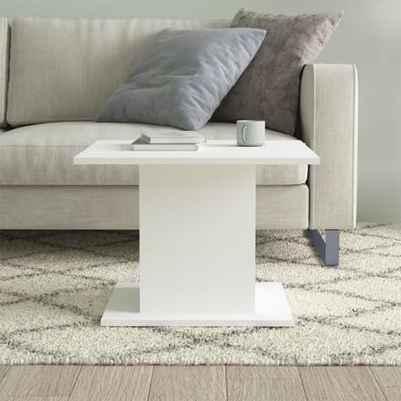 vidaXL - Salontafel - 55,5x55,5x40 - cm - bewerkt - hout - wit