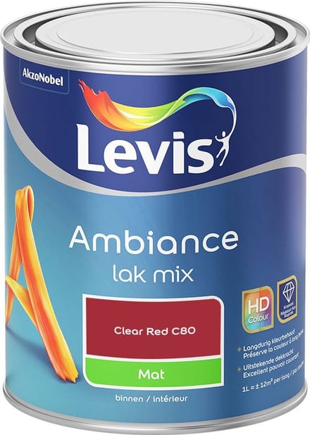 Levis - Ambiance Lak Mat Mix - Clear Red C80 - 1 L