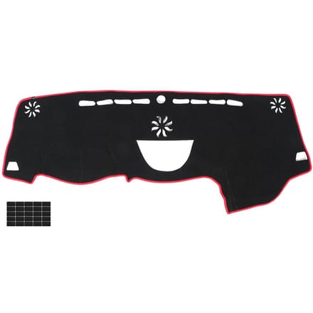 Tapis de Tableau de Bord pour Voiture Anti-Reflet Plateforme d'Instruments Compatible avec Jeep Cherokee 2014 2018 red