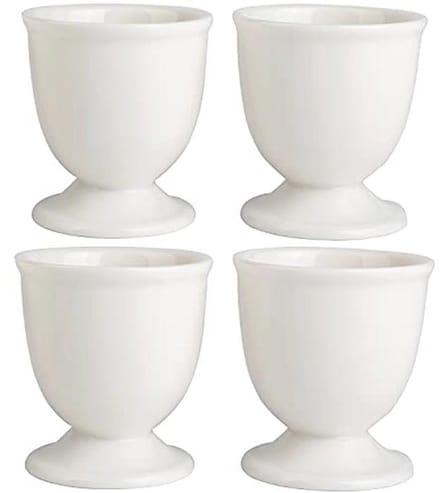 Set van 4 keramische eierbekers voor gekookte eieren