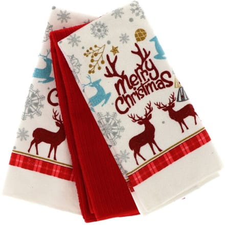 Unique Living - Handdoekset Jilly 38x63cm Merry Xmas