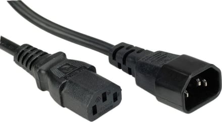 C13 - C14 stroomkabel voor UPS/PDU - 3x 0,75mm / zwart - 1 meter