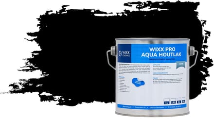 Wixx PRO Aqua Houtlak Satin - 5L - RAL 9005 | Gitzwart