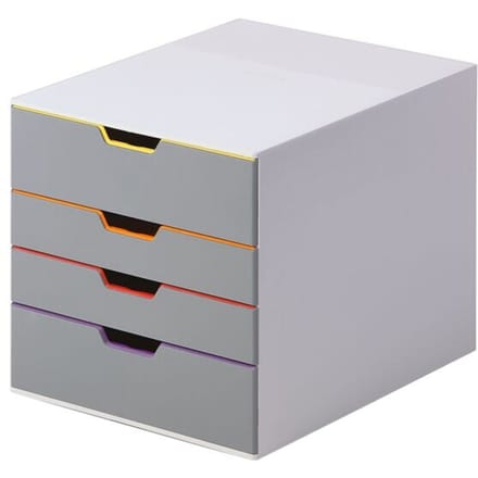 Durable VARICOLOR® 4 760427 Ladebox Grijs DIN A4, DIN C4, Folio, Letter Aantal lades: 4
