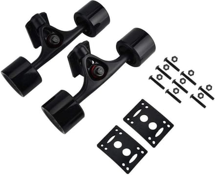 Complete Skateboard Truck Set met Wielen, Lagers en Hardware - Longboard Accessoires