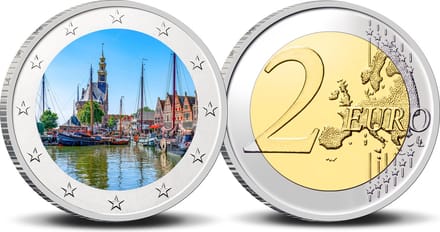 2 Euro munt kleur Hoorn
