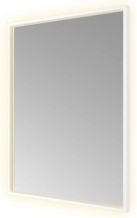 Hotbath &More SQU680 Square spiegel 60x80cm met verlichting, spiegelverwarming, kleurwissel, dimbaar en afstandsbediening mat wit