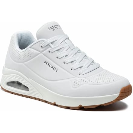 Skechers Uno  - Maat 45 - Stand On Air Heren Sneakers - Wit