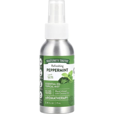 Nature's Truth, Essential Oil, Topical Mist, Refreshing Peppermint, 2.4 fl oz (71 ml)