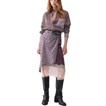 Midirok met kant model 'LONGUETTE'