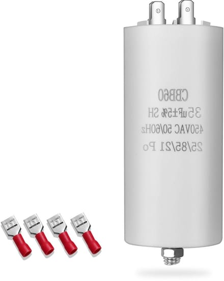 Motor Condensator - Startcondensator Loopcondensator - Motoren Starten - Zelfherstellend Vermogen - 35UF 450V - Zwart