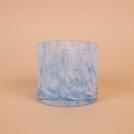 Fidrio - Vaas/Pot - Blue Confetti - H12 cm, D14cm