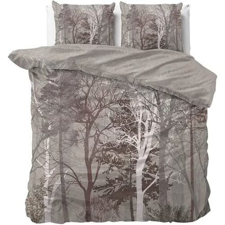 Dreamhouse Dekbedovertrek Indre Grijs - Eenpersoons 140 x 200/220 cm + 1 kussensloop