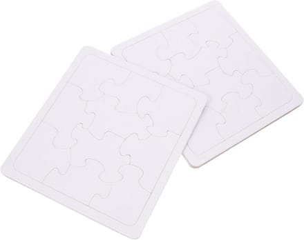 Lege Tekenpuzzels - DIY Puzzelstukken - Creatief Knutselen - Groot Leeg Bord - 18.70X16.70CM - Wit