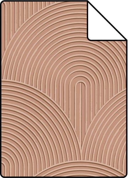 Proefstaal ESTAhome behang 3D-motief terracotta roze - 26.5 x 21 cm - 131104-S