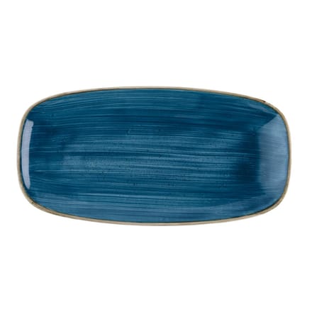 Churchill Stonecast Java Blue Chefs Ovaal Bord 35.2 x 18.7cm (6 stuks)