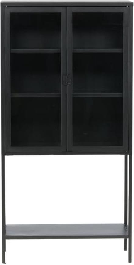 Svea - Zivo vitrinekast - 75 x 150 cm - zwart