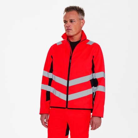Engel Safety werkjack met 2-weg stretch 1544-314 - Hi-vis Red / Black - M