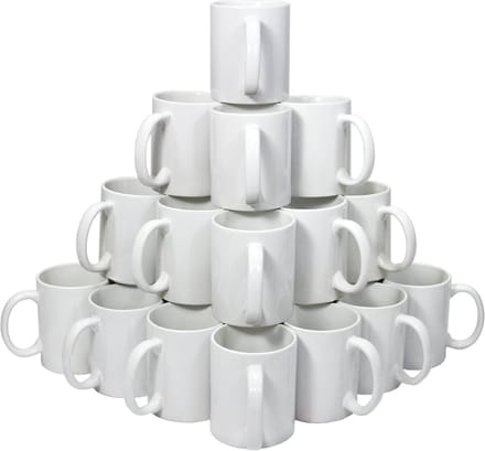 72 Witte Sublimatie Mokken met blanco doosjes