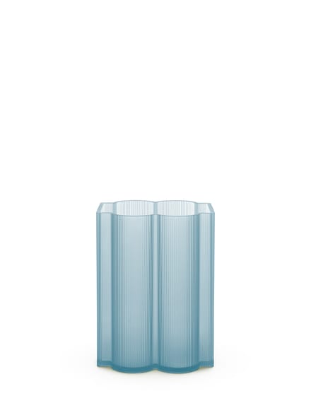 Kartell Okra vaas - laag - lichtblauw