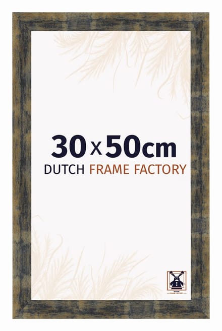 Fotolijst 30x50 cm - MDF - Blauw Goud Gemeleerd - Praag