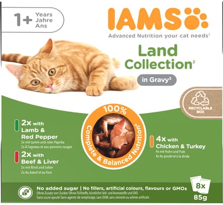 IAMS Delights Adult Land Gravy Multipack - 8 x 85 gr