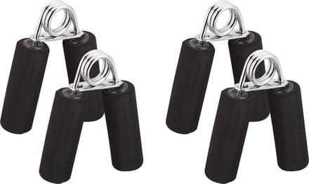 4x knijphalter - handknijper - handtraining - handtrainer - 40 kg - zwart