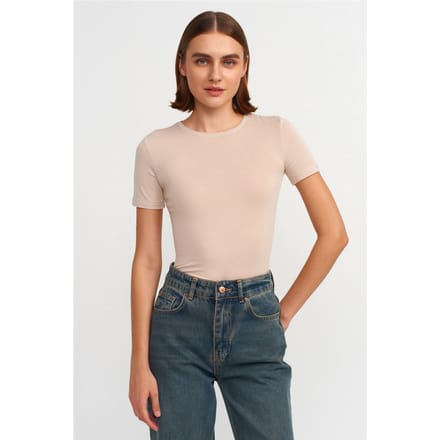 Dames Slim Fit Ronde Hals T-Shirt