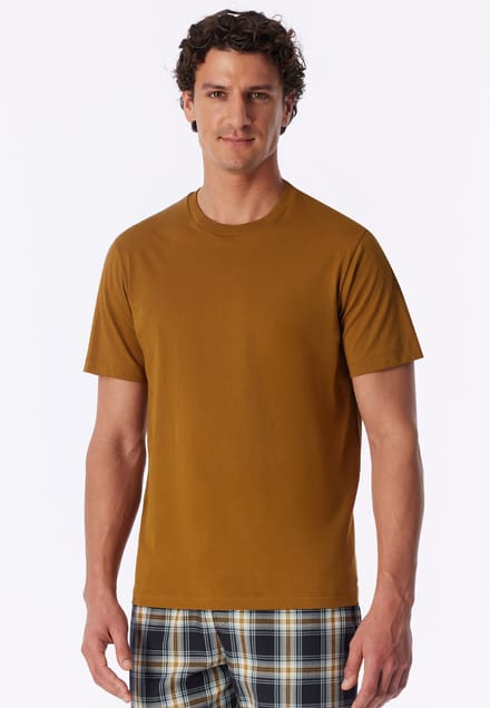 Shirt met korte mouwen, kleur curry - Mix+ Relax 52