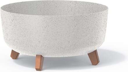 Prosperplast Gracia Low Eco Wood - Bloempot - Wit kleur | 14,3 L