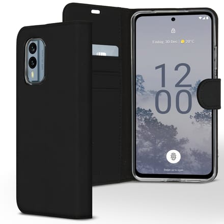 Accezz Hoesje - Geschikt voor Nokia X30 - Wallet Softcase Bookcase - Zwart