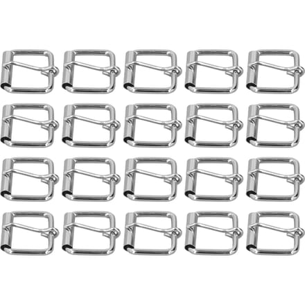 20 Stuks Riemgespen Heldere Kleur Glanzend Oppervlak Stevig Duurzaam Kleurecht Brede Toepassing Metaal 4mm gray