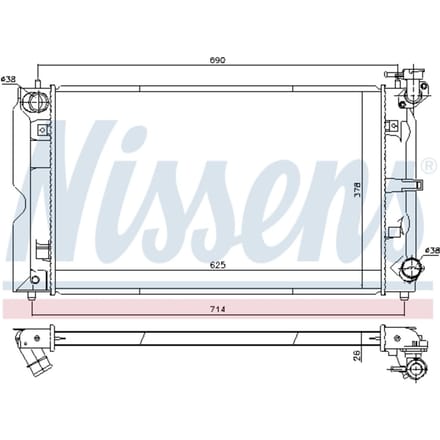 Radiator, motorkoeling NISSENS 646857