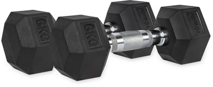 VirtuFit Hexa Dumbbell Pro Set - 2 x 6 kg - Hexagon Dumbbell - Krachttraining - Set van 2