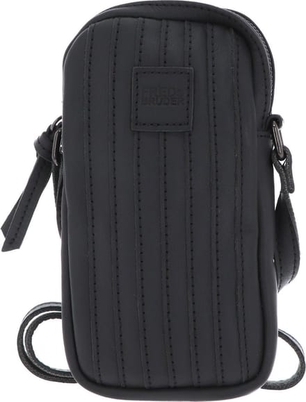FREDsBRUDER Leren Telefoontasje Schoudertas Vertical Cellphone Bag Dark Grey Grijs